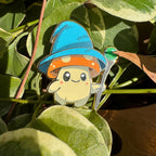 Sporelock the Wizard Mushroom Enamel Pin – 1.5" (Sproutling Series)