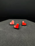 8-Bit Pixel Heart Filler Enamel Pin Set – 0.5"