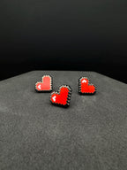 8-Bit Pixel Heart Filler Enamel Pin Set – 0.5"