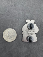 Reading Mushroom Enamel Pin – 1.5" (Sproutling Series)
