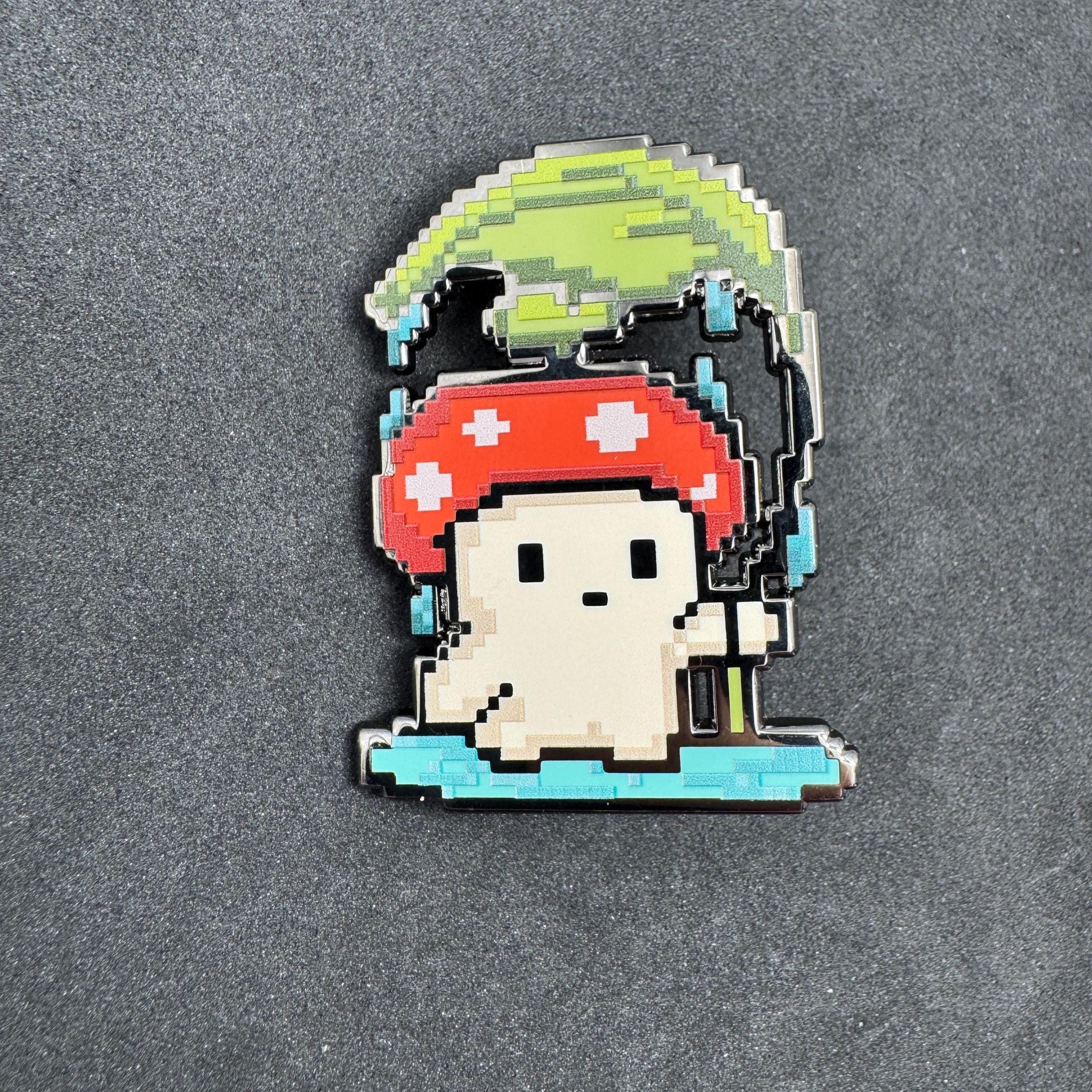 Umbrella Mushroom Enamel Pin – 2" (Sproutling Series)