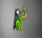 Raccoon Thief Bottle & Cane Enamel Pin - 1.5"