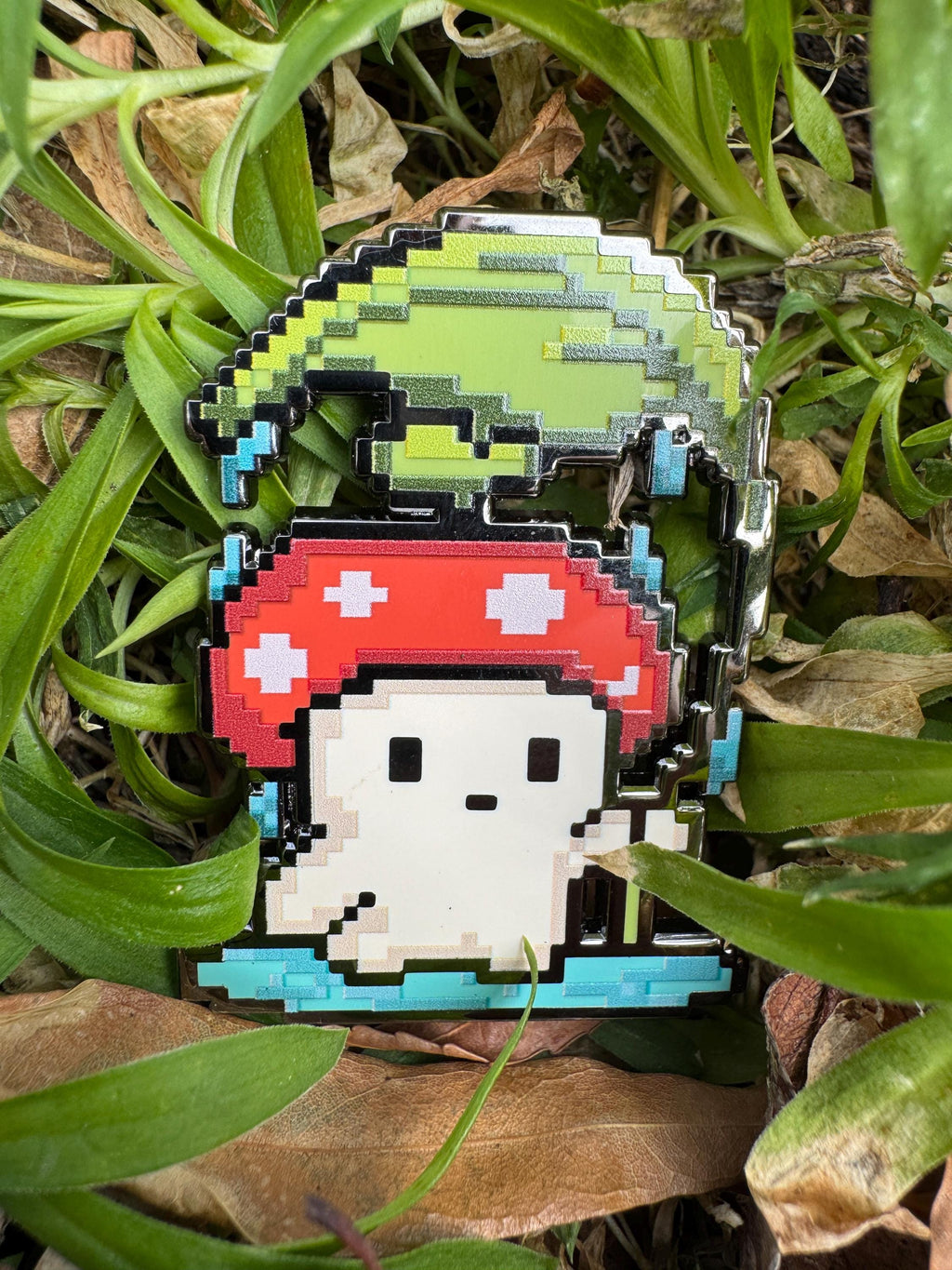 Umbrella Mushroom Enamel Pin – 2" (Sproutling Series)