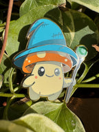 Sporelock the Wizard Mushroom Enamel Pin – 1.5" (Sproutling Series)