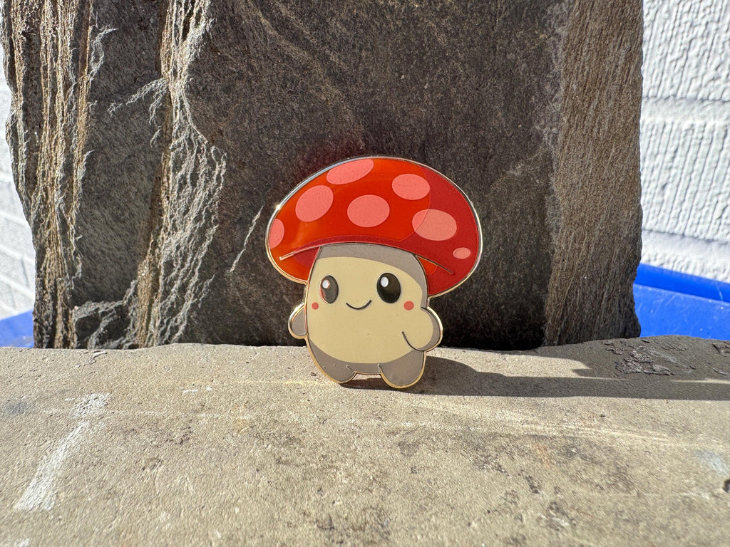 Mushroom Creature Enamel Pin – 1.5" (Sproutling Series)