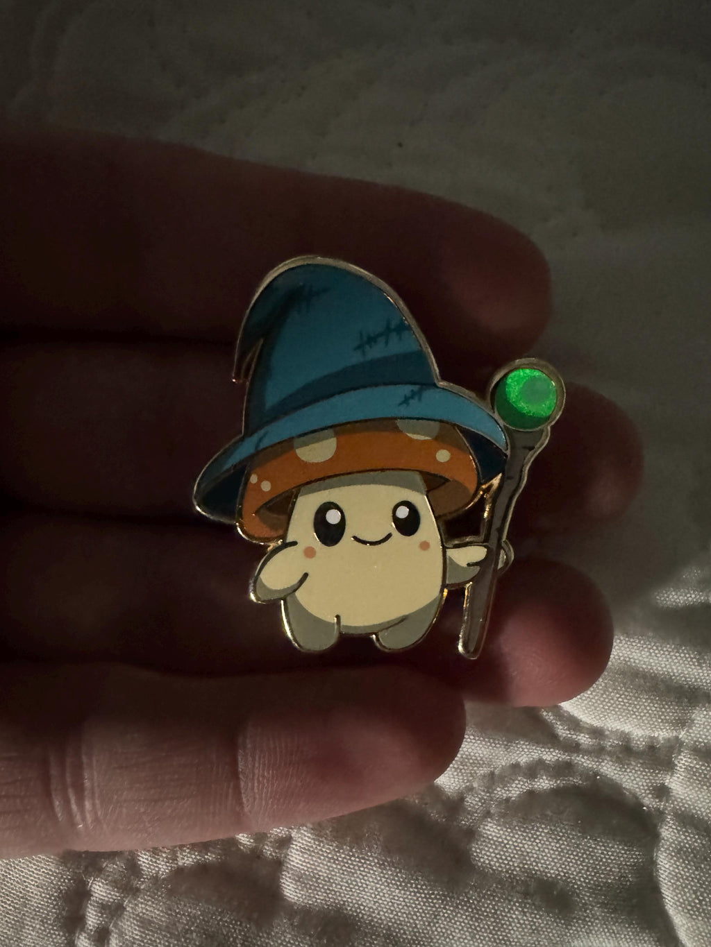 Sporelock the Wizard Mushroom Enamel Pin – 1.5" (Sproutling Series)