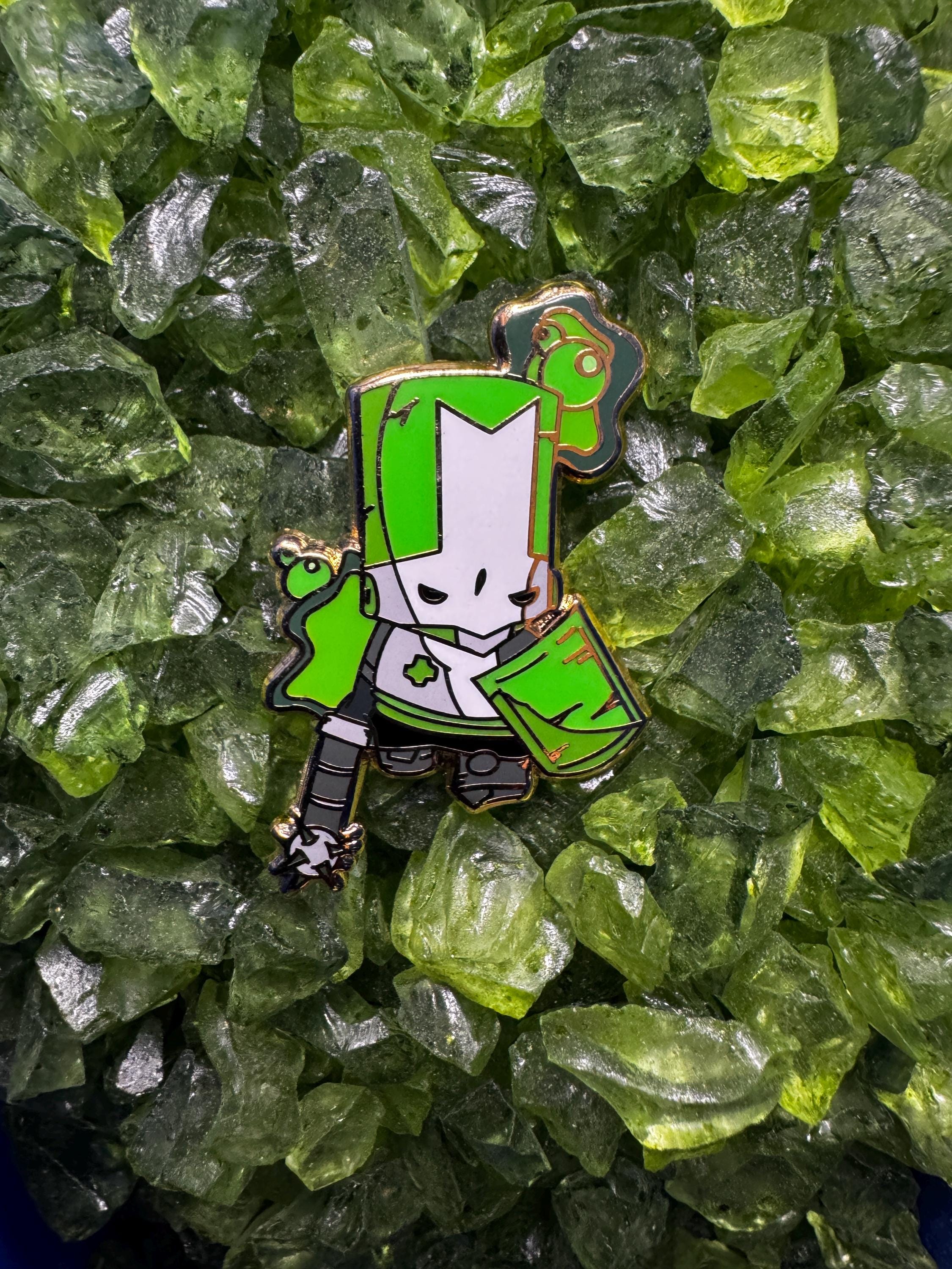Green Gas Knight Enamel Pin - 1.5"