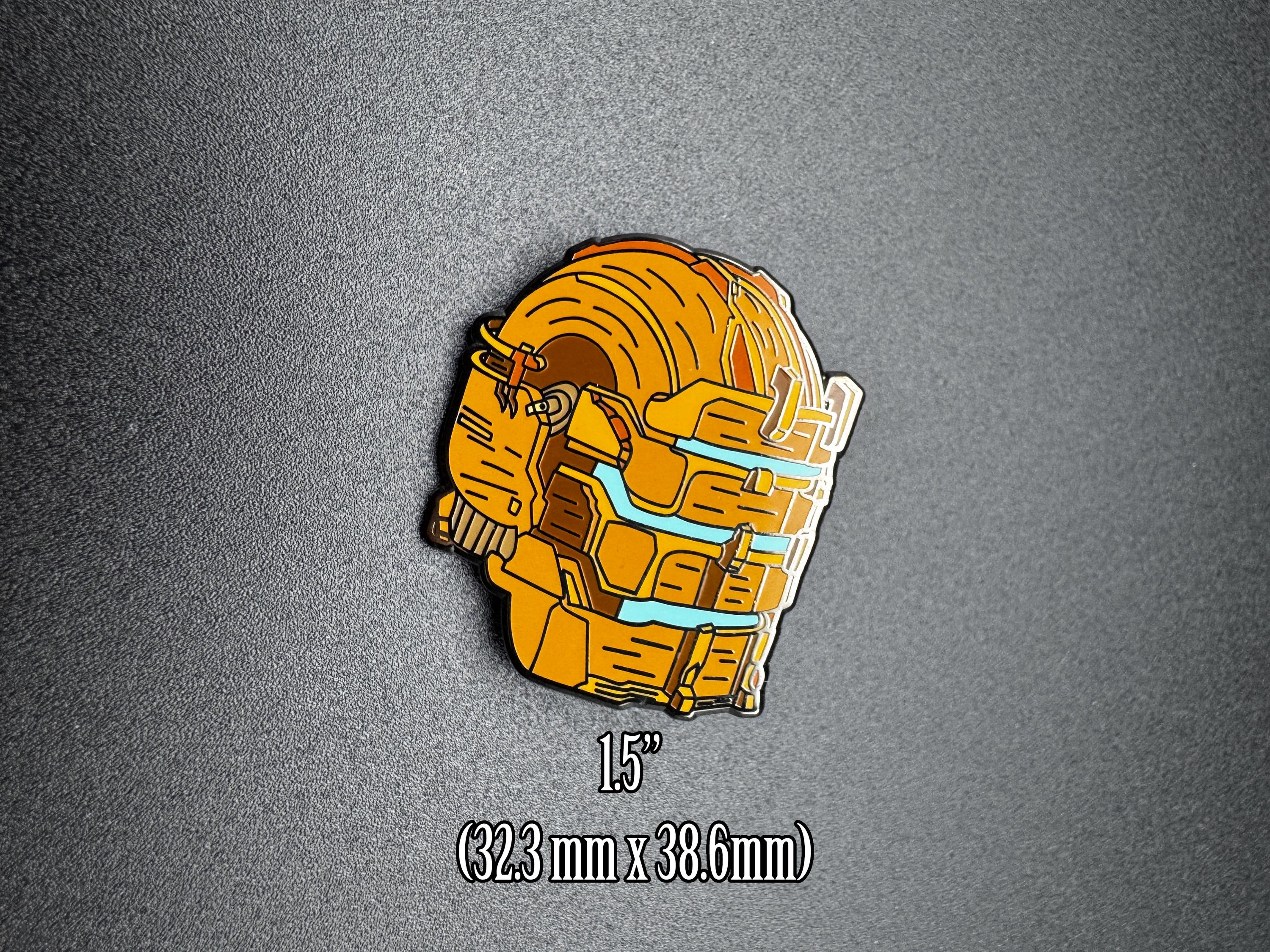 Isaac Clarke Helmet Enamel Pin - 1.5" - Dead Space