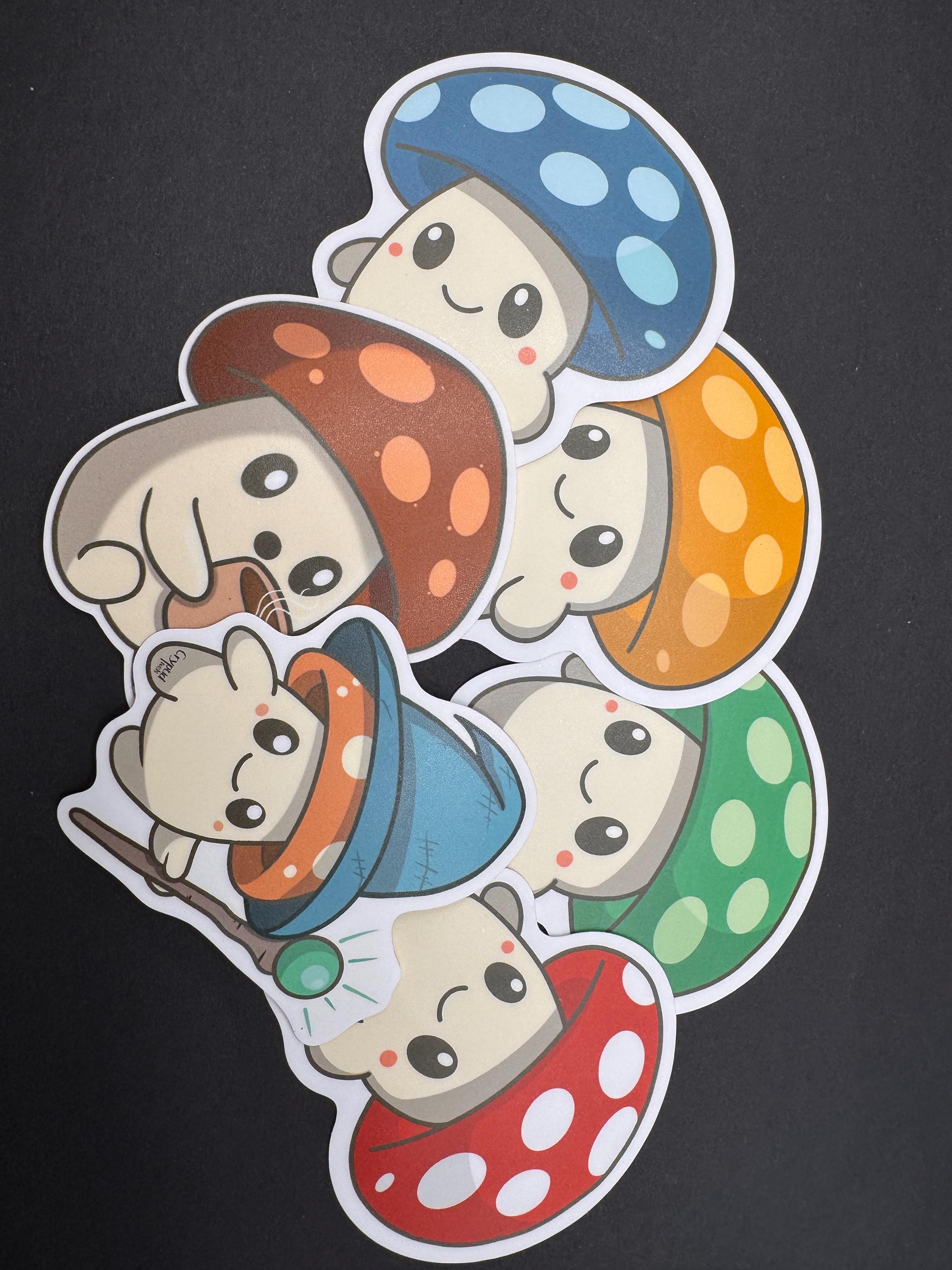 Fantasy Mushroom Stickers 3" Vinyl Stickers (Sproutling Series)