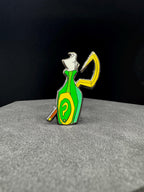 Raccoon Thief Bottle & Cane Enamel Pin - 1.5"