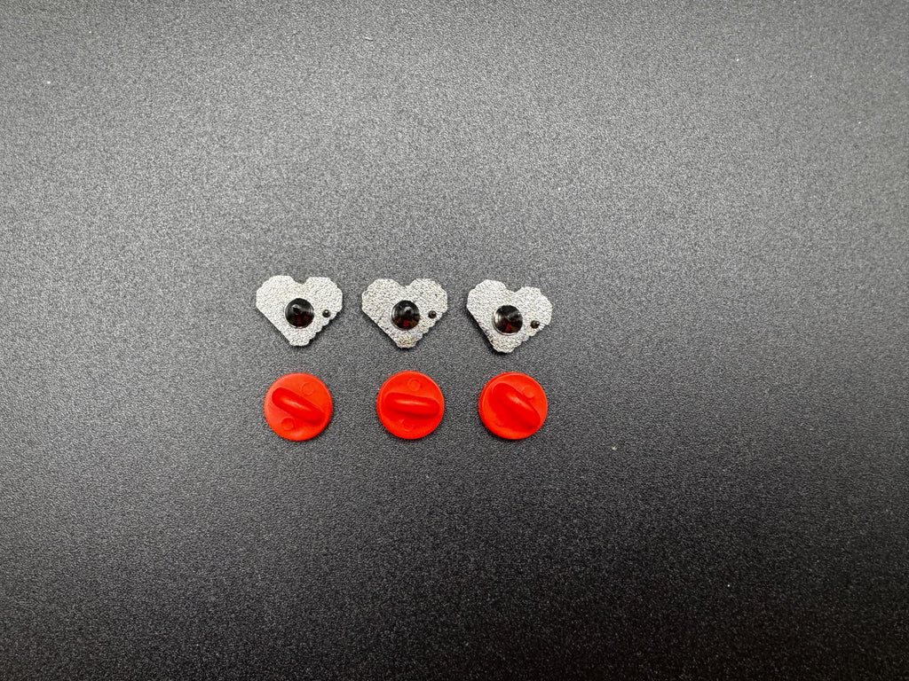8-Bit Pixel Heart Filler Enamel Pin Set – 0.5"