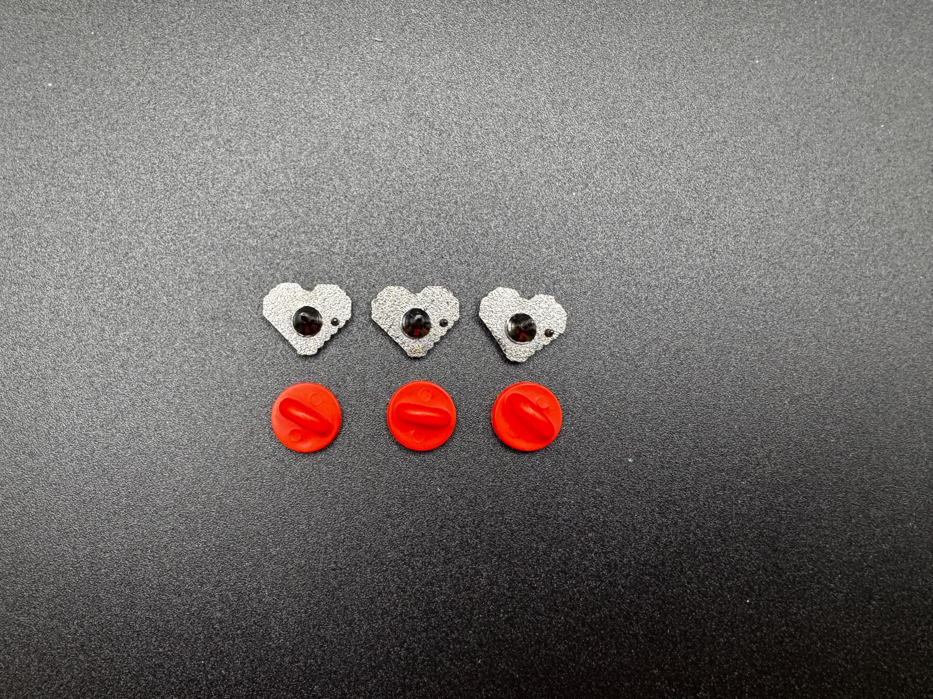 8-Bit Pixel Heart Filler Enamel Pin Set – 0.5"