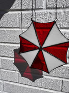 Resident Evil Umbrella Corp Handmade Stained Glass Suncatcher– (7 Inch)