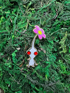 White Pikmin Enamel Pin - 1.25"