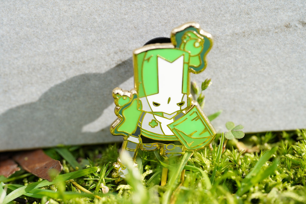 Green Gas Knight Enamel Pin - 1.5"