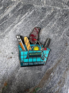 Zombie Chopping Basket Enamel Pin - 2"