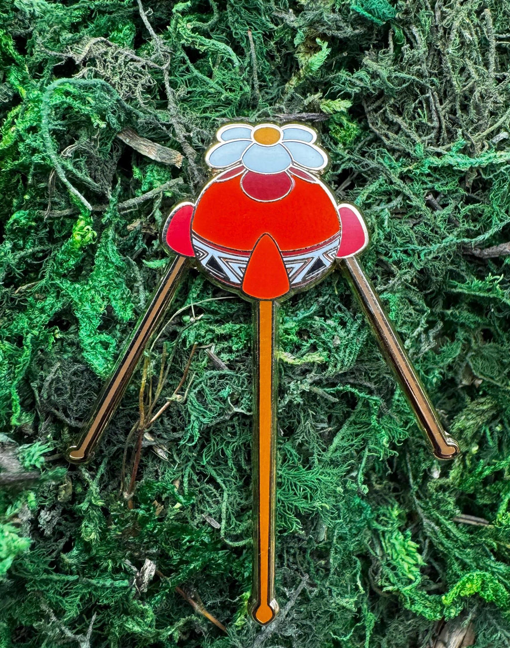 Red Pikmin Onion Enamel Pin - 2" (Final Run)