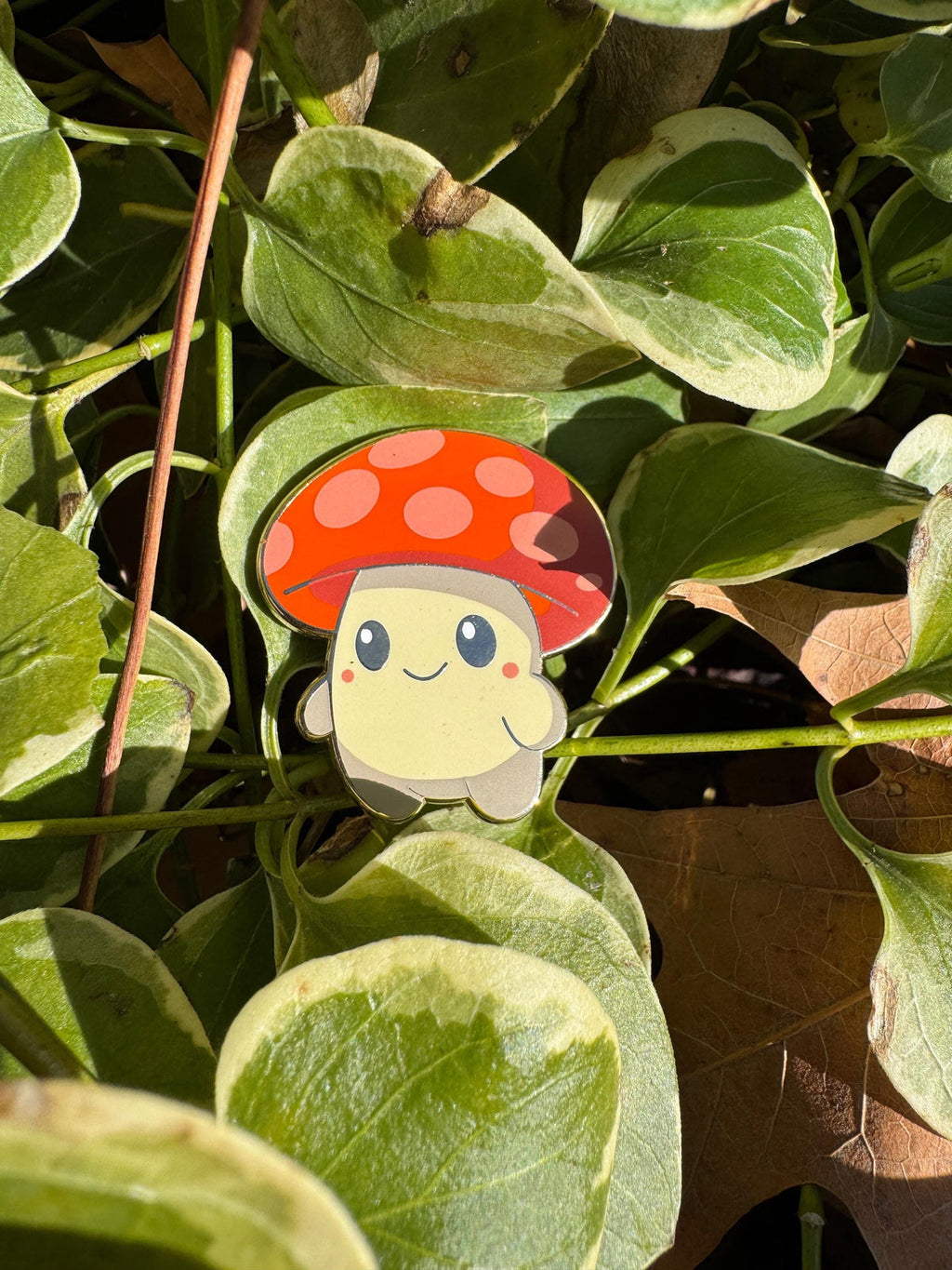 Mushroom Creature Enamel Pin – 1.5" (Sproutling Series)