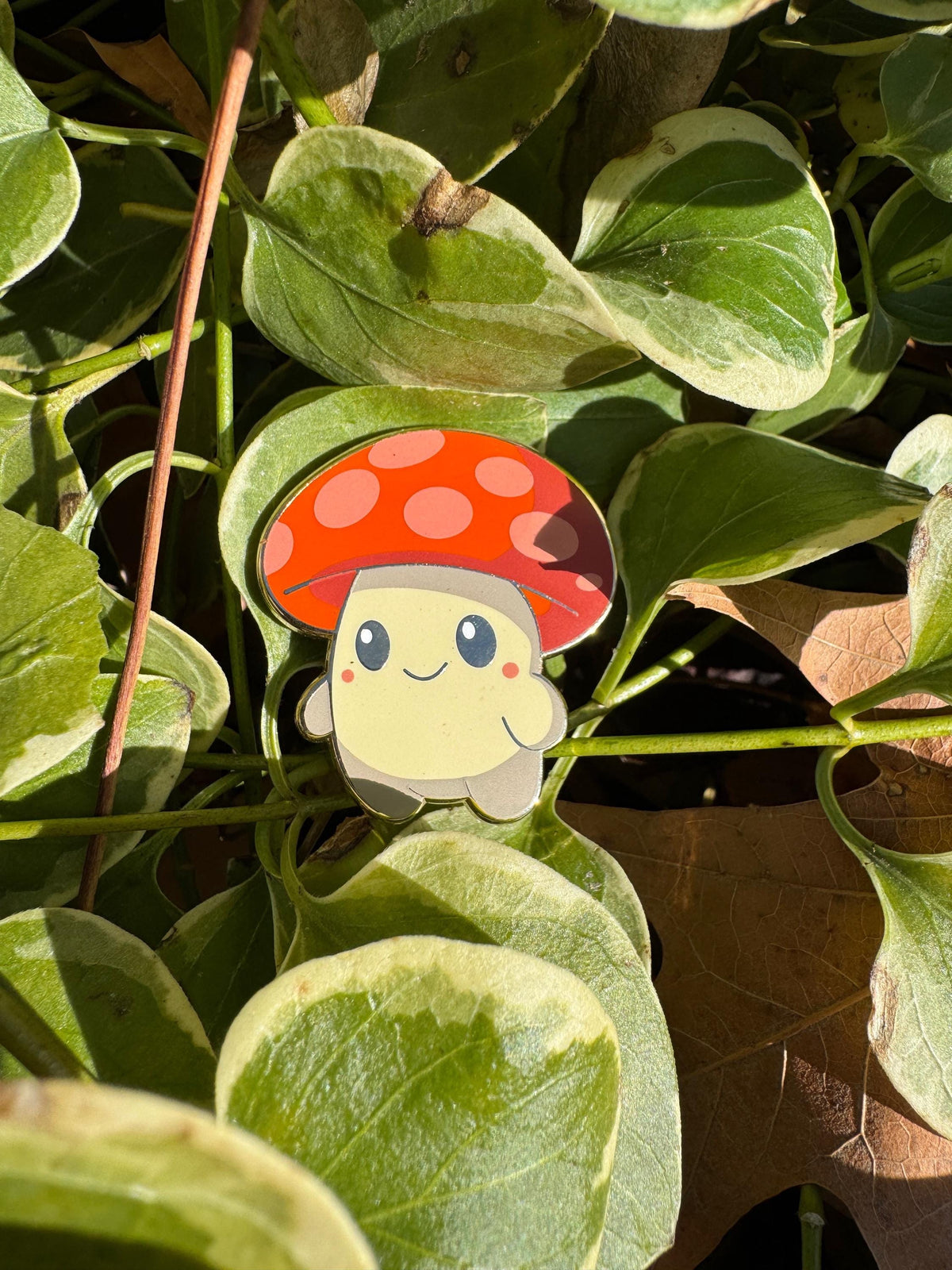 Mushroom Creature Enamel Pin – 1.5" (Sproutling Series)