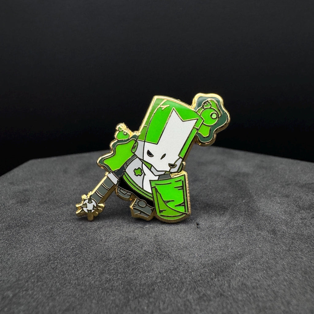 Green Gas Knight Enamel Pin - 1.5"