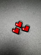 8-Bit Pixel Heart Filler Enamel Pin Set – 0.5"