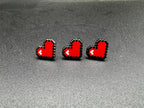 8-Bit Pixel Heart Filler Enamel Pin Set – 0.5"
