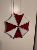 Resident Evil Umbrella Corp Handmade Stained Glass Suncatcher– (7 Inch)