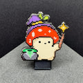 Pixel Wizard Mushroom Enamel Pin – 1.5" (Sproutling Series)