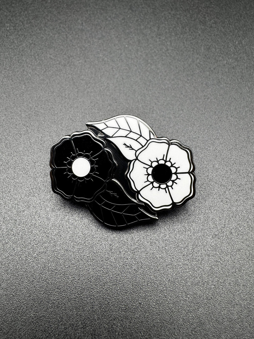 Yin Yang Flowers Enamel Pin - 1.25" (Final Run)