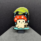 Umbrella Mushroom Enamel Pin – 2" (Sproutling Series)