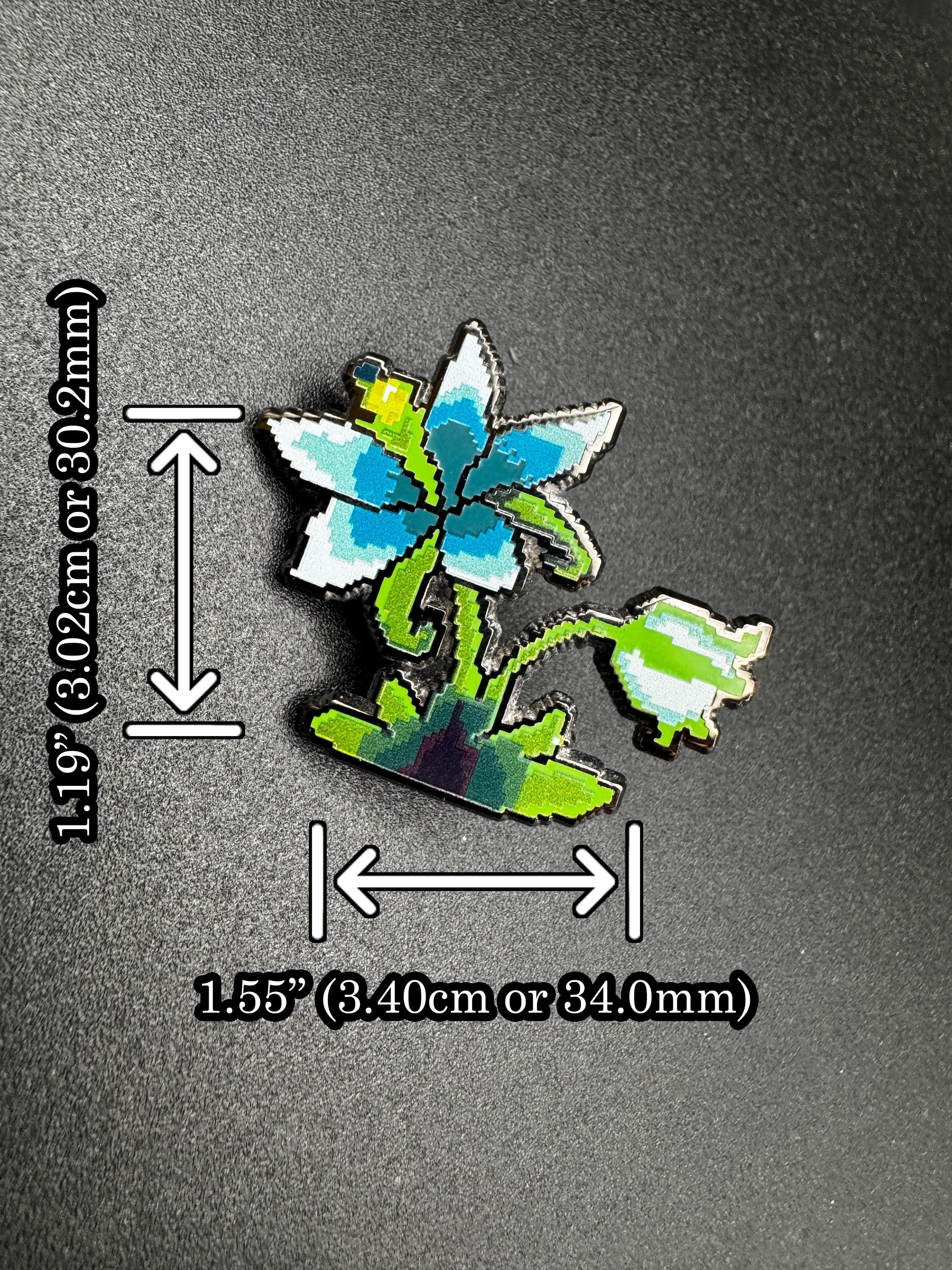Pixel Silent Princess Enamel Pin - 1.5 in (Final Run)