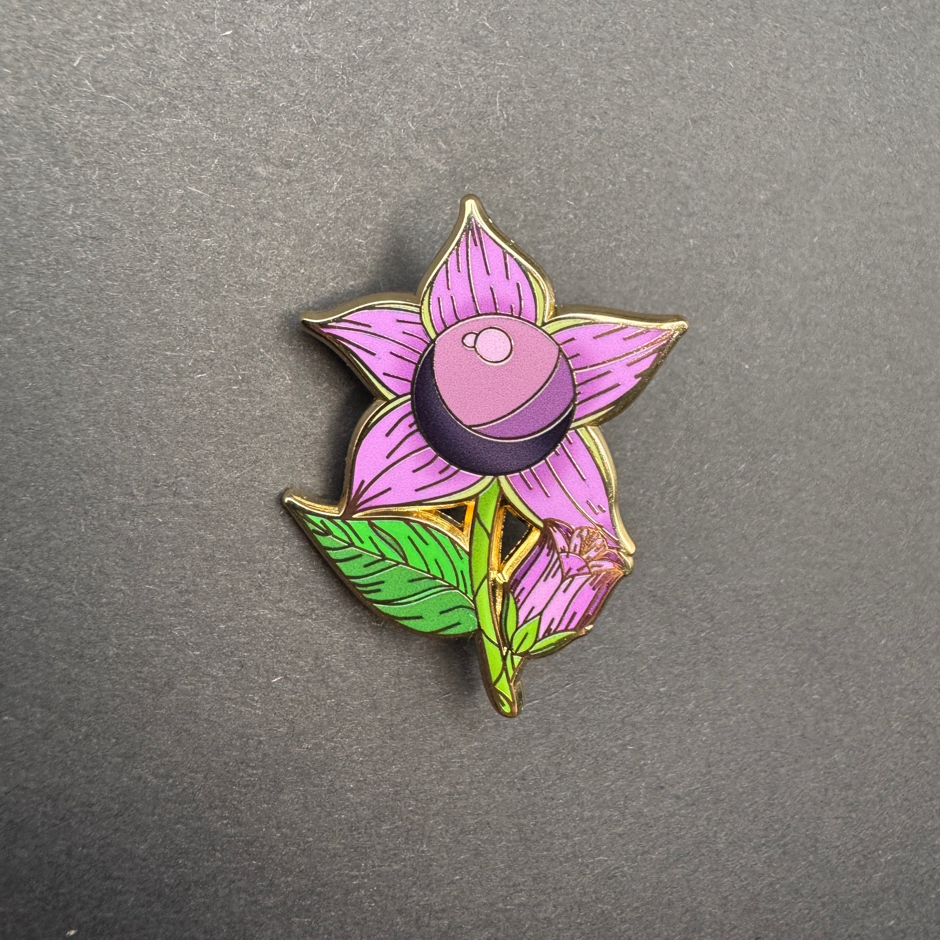 Belladonna Deadly Nightshade Enamel Pin - 1.5" (Poison Garden Series)