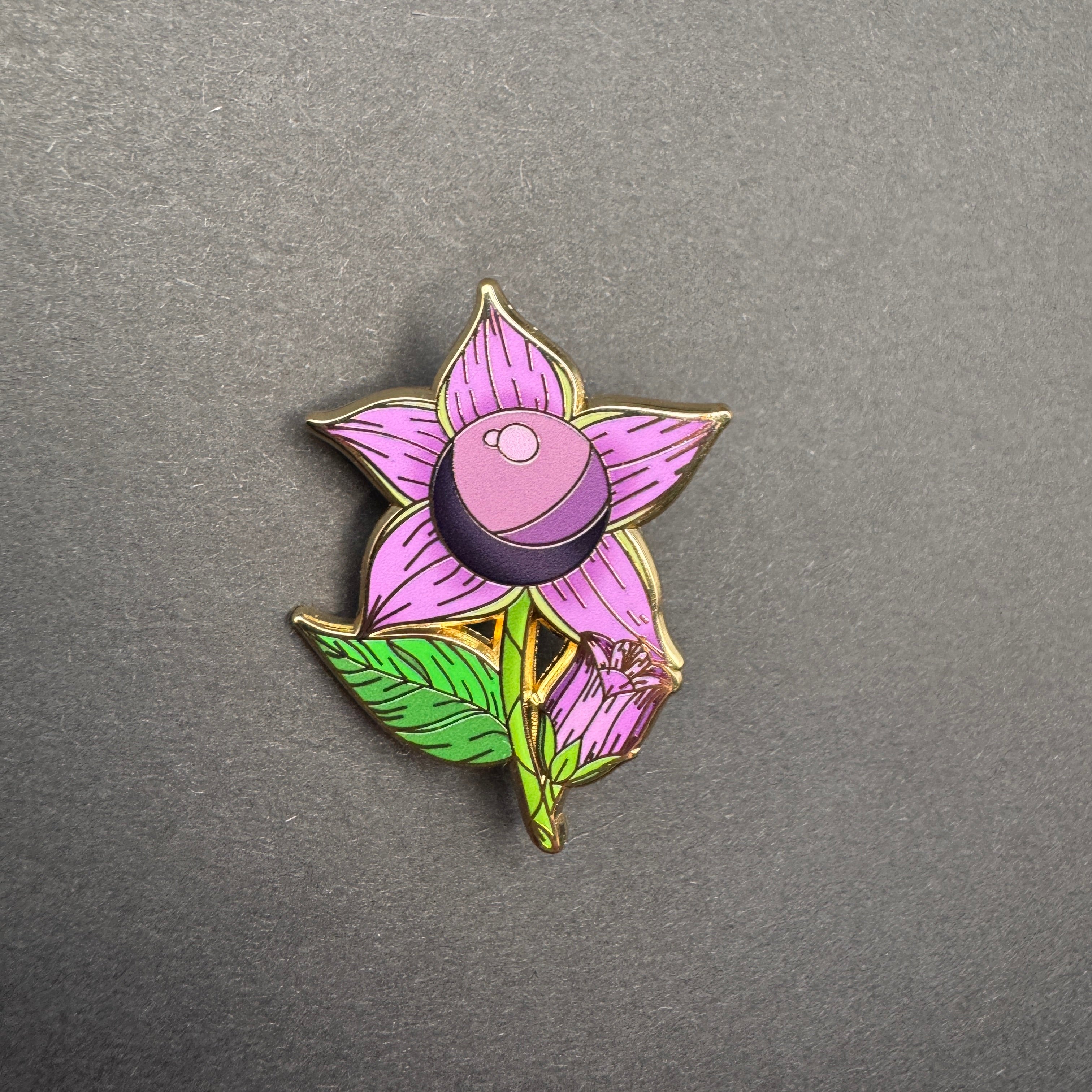 Belladonna Deadly Nightshade Enamel Pin - 1.5" (Poison Garden Series)
