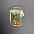 Bigfoot Sasquatch Terrarium Enamel Pin - 2" (Cryptidrarium Series)