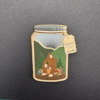 Bigfoot Sasquatch Terrarium Enamel Pin - 2" (Cryptidrarium Series)