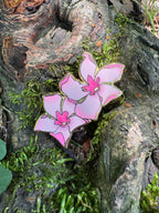 Oleander Flowers Enamel Pin - 1.5" (Poison Garden Series)