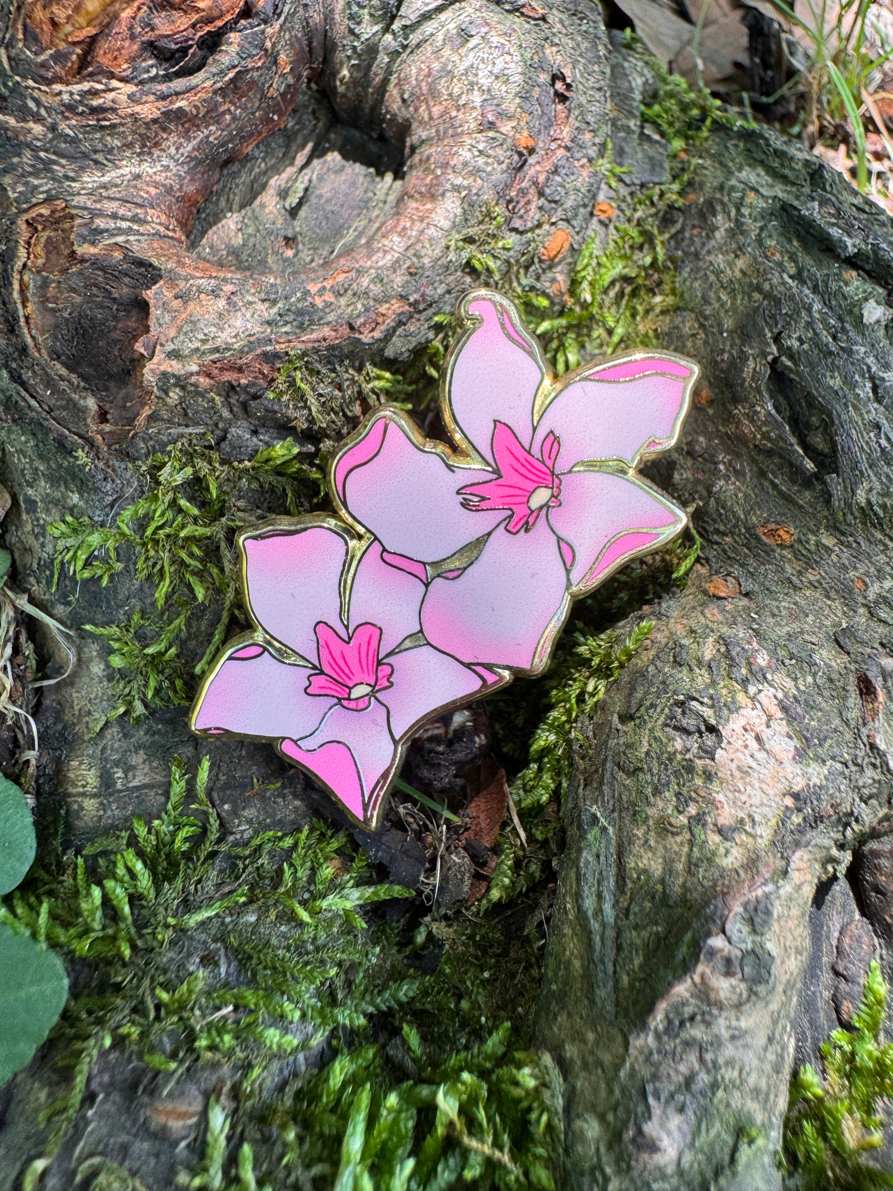 Oleander Flowers Enamel Pin - 1.5" (Poison Garden Series)