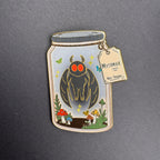 Mothman Terrarium Enamel Pin - 2" (Cryptidrarium Series)