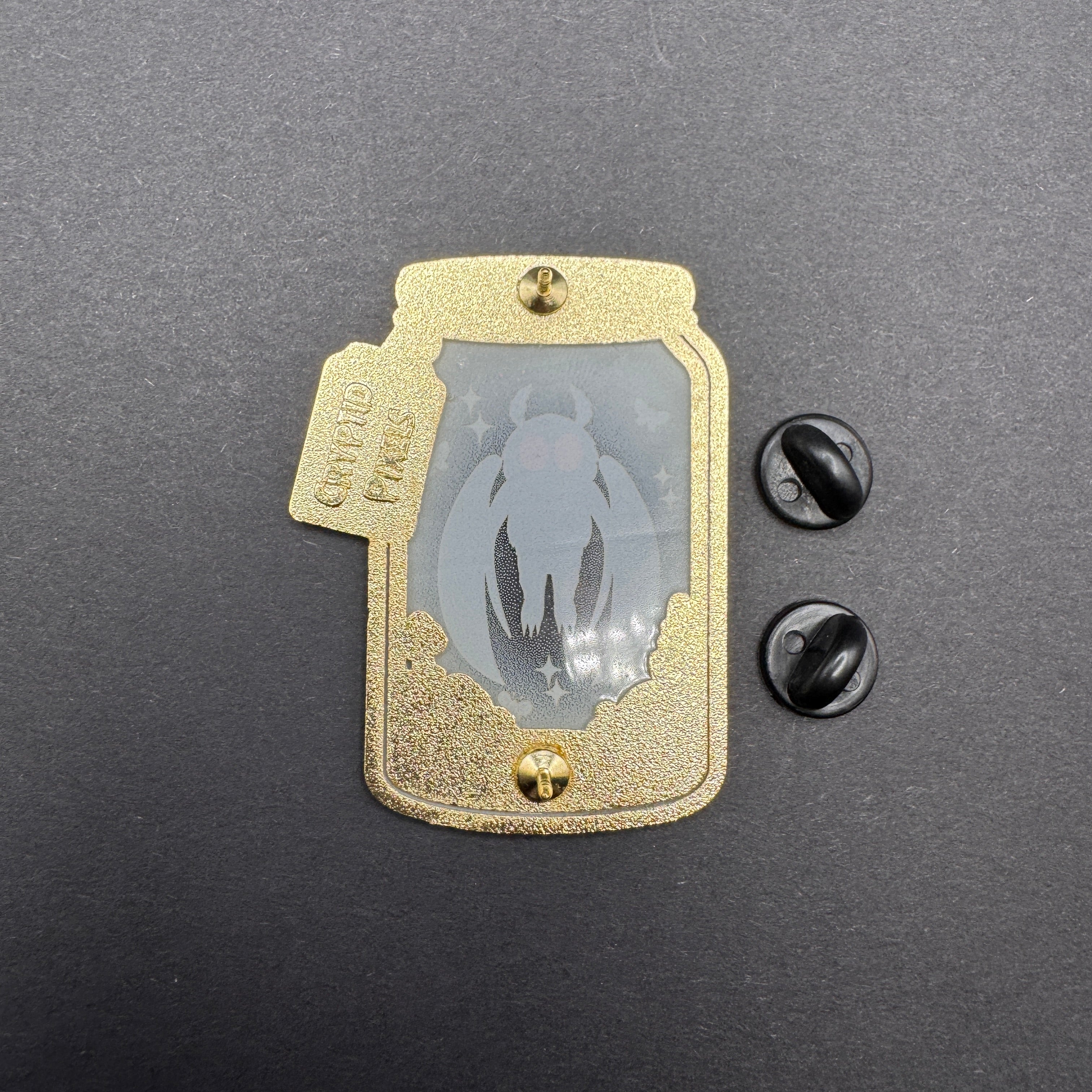 Mothman Terrarium Enamel Pin - 2" (Cryptidrarium Series)