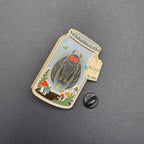 Mothman Terrarium Enamel Pin - 2" (Cryptidrarium Series)