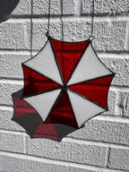 Resident Evil Umbrella Corp Handmade Stained Glass Suncatcher– (7 Inch)