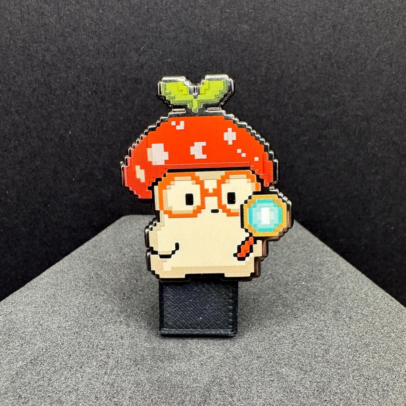 Pixel Mushroom Scientist Enamel Pin - 1.5'' (Sproutling Series)