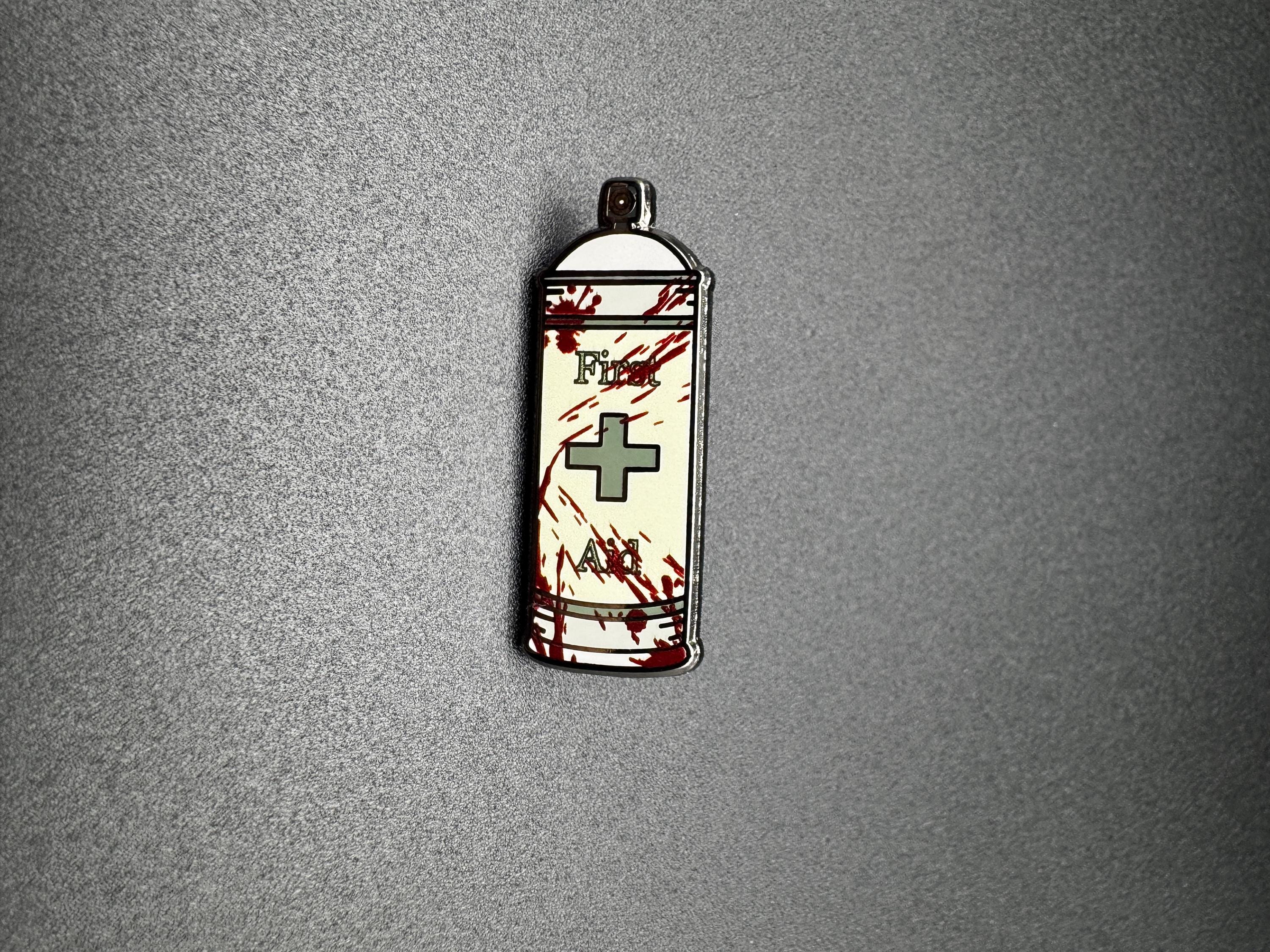 Zombie First Aid Spray Enamel Pin - 1.5 in - Resident Evil