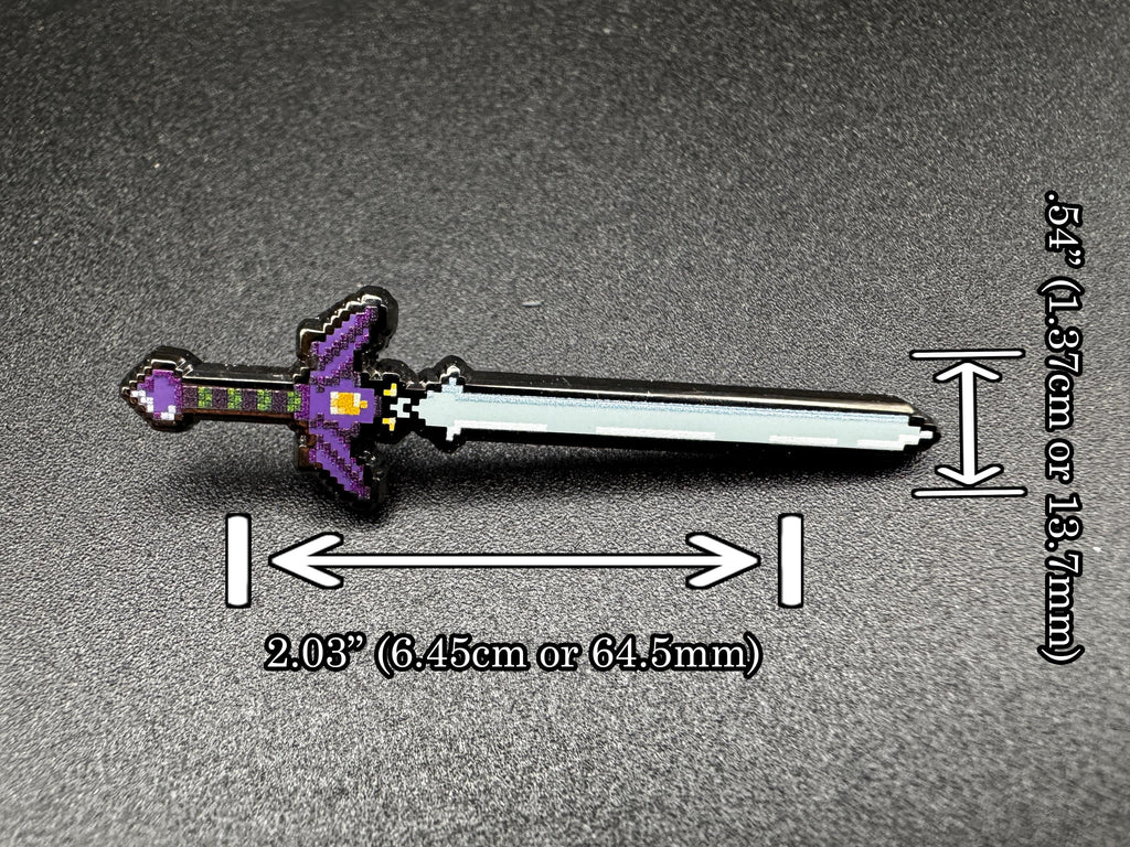 Pixel Master Sword Enamel Pin - 2" (Final Run)