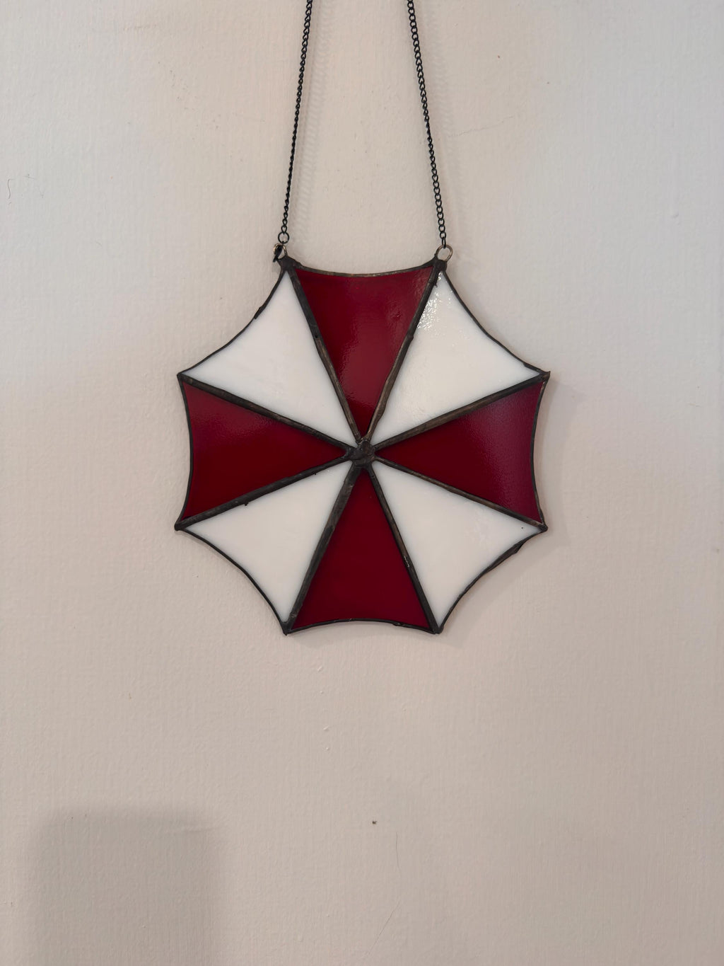 Resident Evil Umbrella Corp Handmade Stained Glass Suncatcher– (7 Inch)