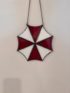 Resident Evil Umbrella Corp Handmade Stained Glass Suncatcher– (7 Inch)