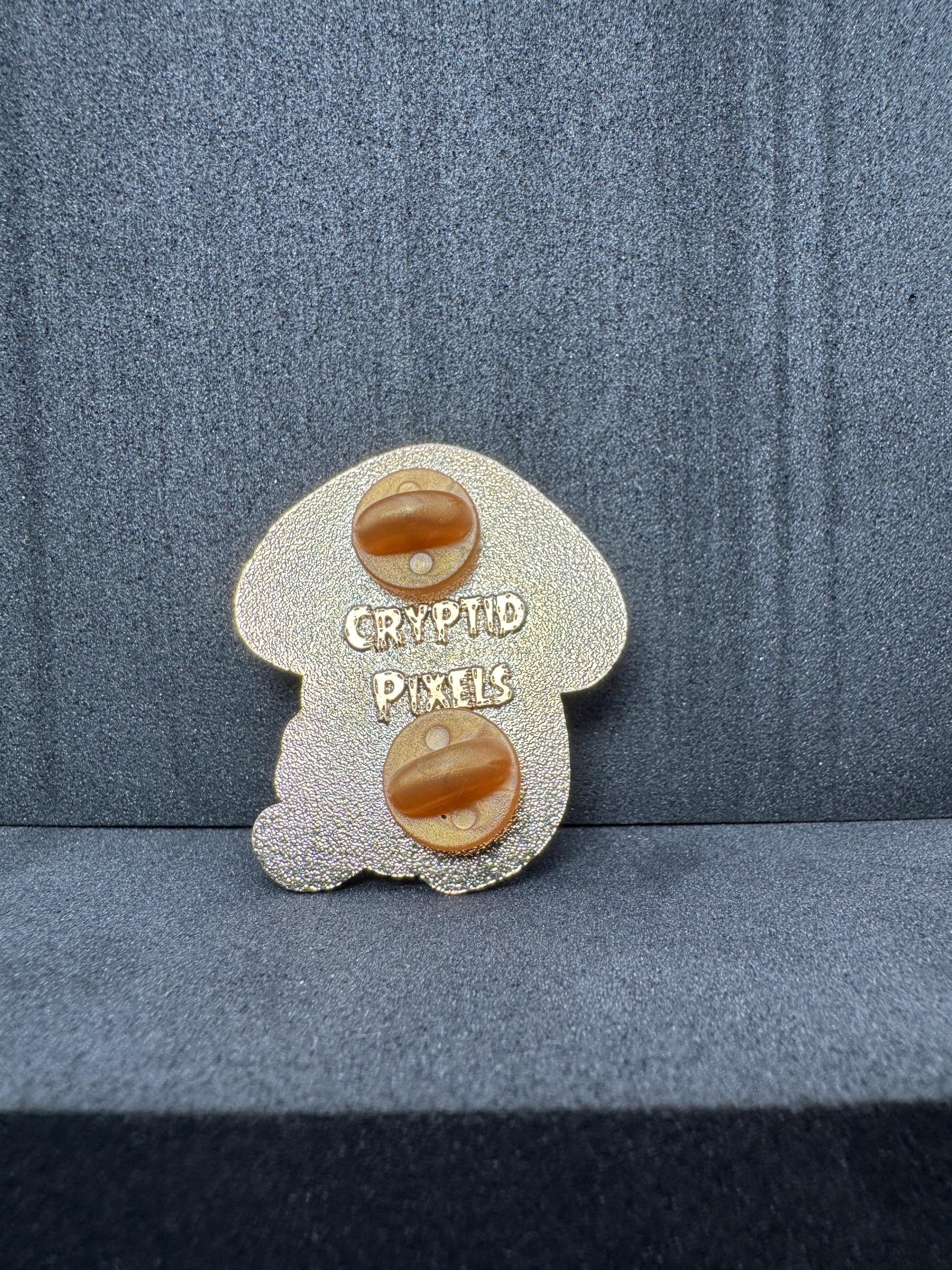 Coffee Mushroom Enamel Pin – 1.5" (Sproutling Series)