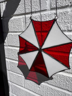 Resident Evil Umbrella Corp Handmade Stained Glass Suncatcher– (7 Inch)