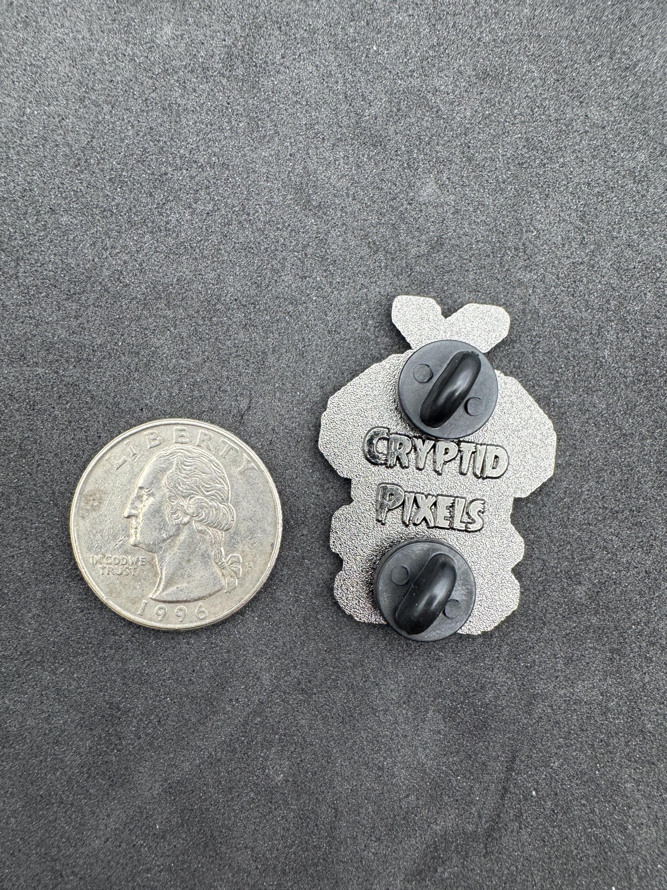 Pixel Mushroom Baker Enamel Pin – 1.5" (Sproutling Series)