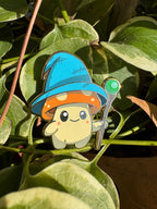 Sporelock the Wizard Mushroom Enamel Pin – 1.5" (Sproutling Series)